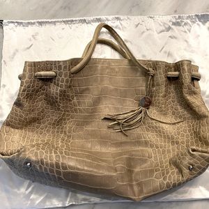 Furla Croc leather bag